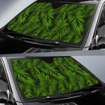 Night Tropical Palm Leaf Pattern Print Car Sun Shade GearFrost