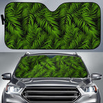 Night Tropical Palm Leaf Pattern Print Car Sun Shade GearFrost