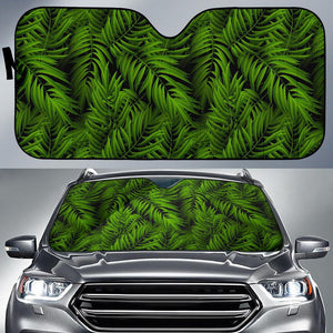 Night Tropical Palm Leaf Pattern Print Car Sun Shade GearFrost