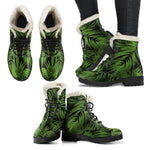 Night Tropical Palm Leaf Pattern Print Comfy Boots GearFrost