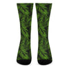 Night Tropical Palm Leaf Pattern Print Crew Socks