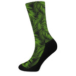 Night Tropical Palm Leaf Pattern Print Crew Socks