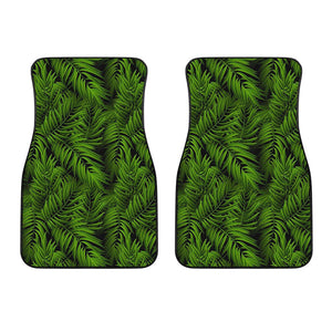 Night Tropical Palm Leaf Pattern Print Front Car Floor Mats