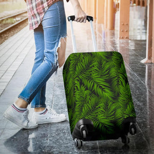 Night Tropical Palm Leaf Pattern Print Luggage Cover GearFrost