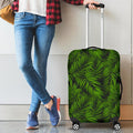 Night Tropical Palm Leaf Pattern Print Luggage Cover