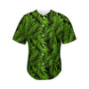 Night Tropical Palm Leaf Pattern Print Men's Baseball Jersey