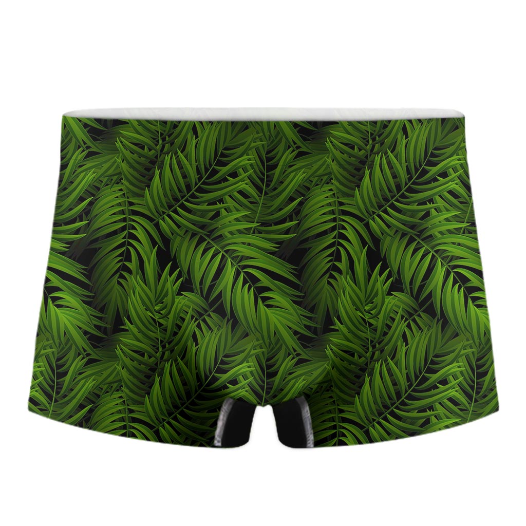 Night Tropical Palm Leaf Pattern Print Men's Boxer Briefs