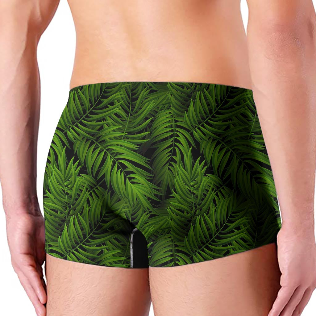 Night Tropical Palm Leaf Pattern Print Men's Boxer Briefs