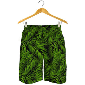 Night Tropical Palm Leaf Pattern Print Men's Shorts