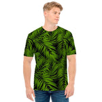 Night Tropical Palm Leaf Pattern Print Men's T-Shirt
