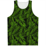 Night Tropical Palm Leaf Pattern Print Men's Tank Top