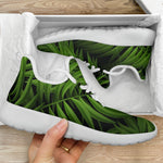 Night Tropical Palm Leaf Pattern Print Mesh Knit Shoes GearFrost
