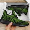 Night Tropical Palm Leaf Pattern Print Mesh Knit Shoes GearFrost