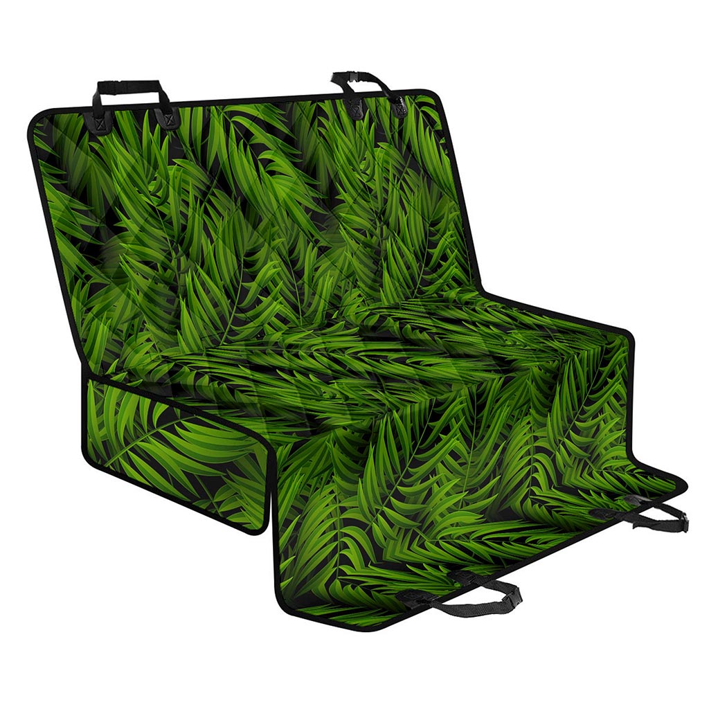 Night Tropical Palm Leaf Pattern Print Pet Car Back Seat Cover