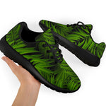 Night Tropical Palm Leaf Pattern Print Sport Shoes GearFrost