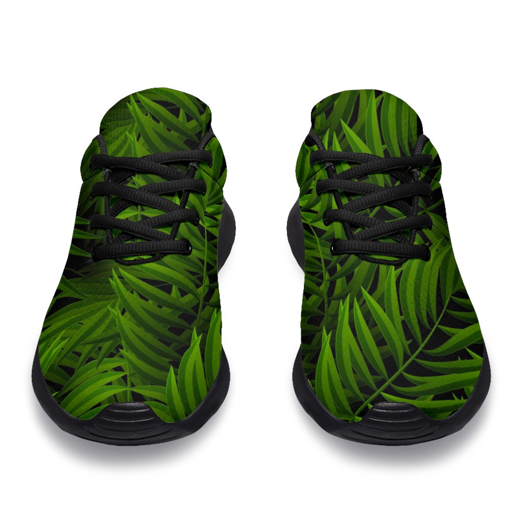 Night Tropical Palm Leaf Pattern Print Sport Shoes GearFrost