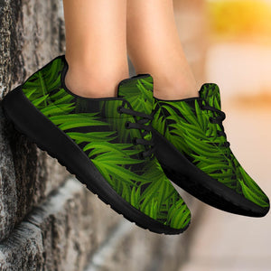 Night Tropical Palm Leaf Pattern Print Sport Shoes GearFrost