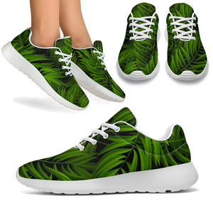 Night Tropical Palm Leaf Pattern Print Sport Shoes GearFrost