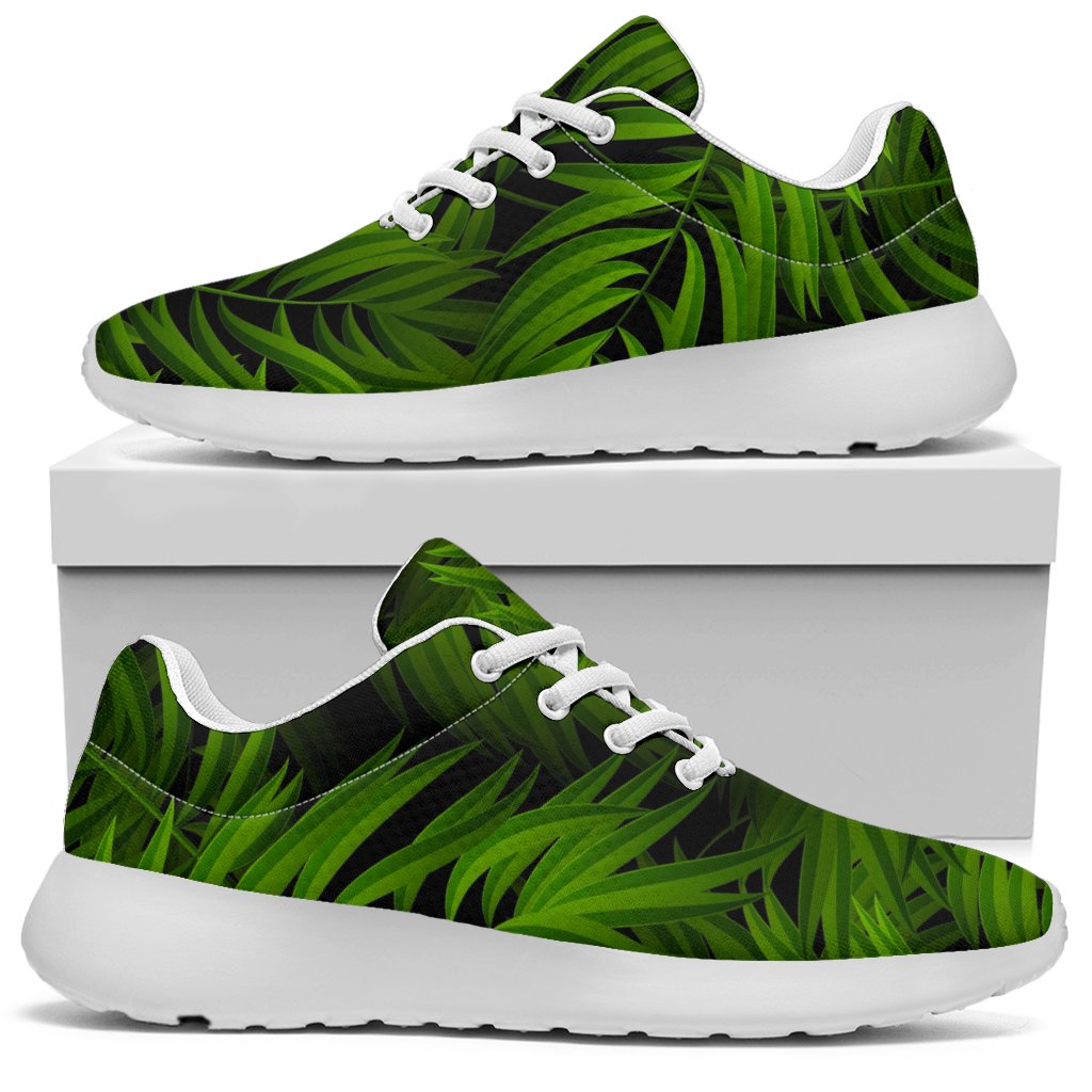 Night Tropical Palm Leaf Pattern Print Sport Shoes GearFrost