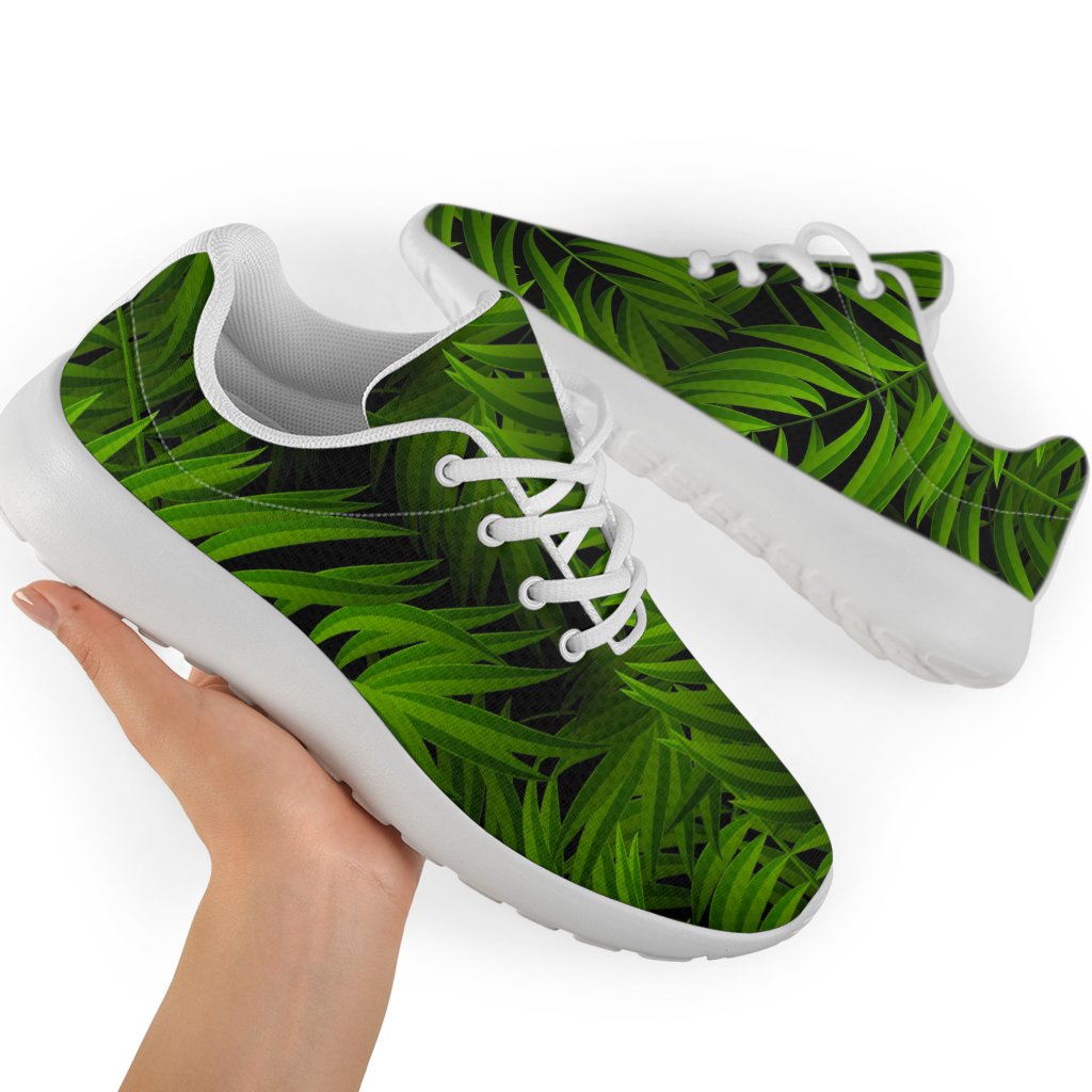 Night Tropical Palm Leaf Pattern Print Sport Shoes GearFrost