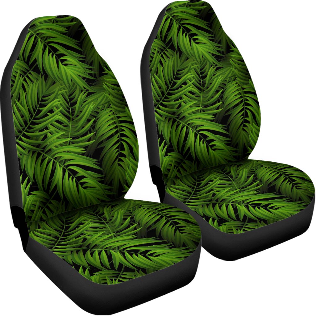 Night Tropical Palm Leaf Pattern Print Universal Fit Car Seat Covers