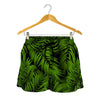 Night Tropical Palm Leaf Pattern Print Women's Shorts