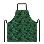 Night Tropical Palm Leaves Pattern Print Apron