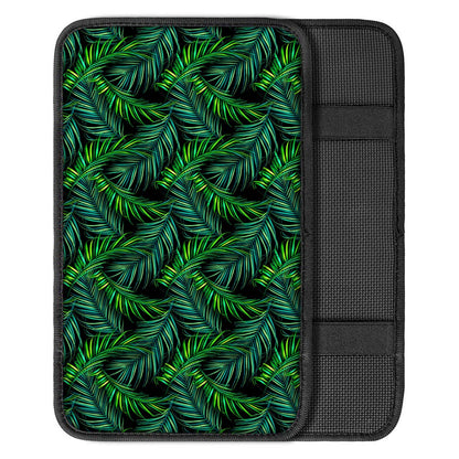 Night Tropical Palm Leaves Pattern Print Car Center Console Cover