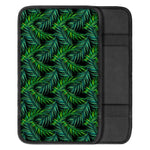 Night Tropical Palm Leaves Pattern Print Car Center Console Cover