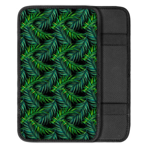 Night Tropical Palm Leaves Pattern Print Car Center Console Cover