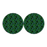 Night Tropical Palm Leaves Pattern Print Car Coasters
