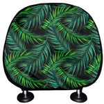 Night Tropical Palm Leaves Pattern Print Car Headrest Covers