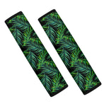 Night Tropical Palm Leaves Pattern Print Car Seat Belt Covers