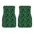 Night Tropical Palm Leaves Pattern Print Front Car Floor Mats