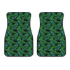 Night Tropical Palm Leaves Pattern Print Front Car Floor Mats