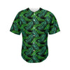 Night Tropical Palm Leaves Pattern Print Men's Baseball Jersey