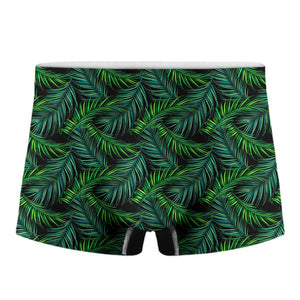 Night Tropical Palm Leaves Pattern Print Men's Boxer Briefs