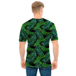 Night Tropical Palm Leaves Pattern Print Men's T-Shirt