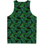 Night Tropical Palm Leaves Pattern Print Men's Tank Top