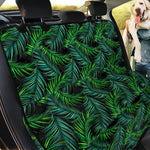 Night Tropical Palm Leaves Pattern Print Pet Car Back Seat Cover