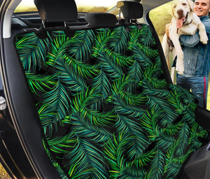 Night Tropical Palm Leaves Pattern Print Pet Car Back Seat Cover