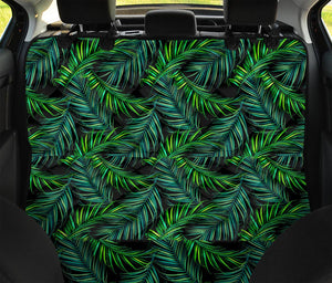 Night Tropical Palm Leaves Pattern Print Pet Car Back Seat Cover