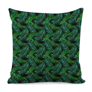 Night Tropical Palm Leaves Pattern Print Pillow Cover