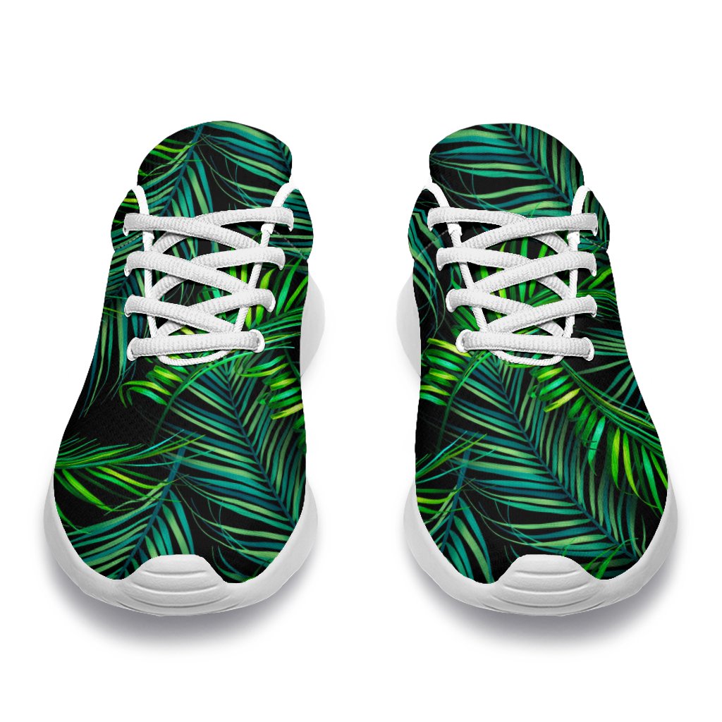 Night Tropical Palm Leaves Pattern Print Sport Shoes GearFrost