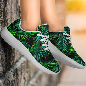 Night Tropical Palm Leaves Pattern Print Sport Shoes GearFrost