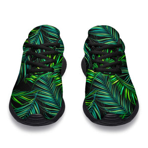 Night Tropical Palm Leaves Pattern Print Sport Shoes GearFrost