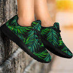 Night Tropical Palm Leaves Pattern Print Sport Shoes GearFrost