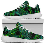 Night Tropical Palm Leaves Pattern Print Sport Shoes GearFrost