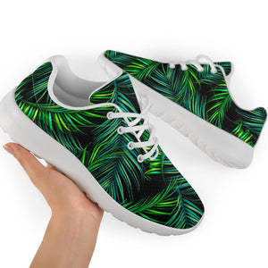 Night Tropical Palm Leaves Pattern Print Sport Shoes GearFrost