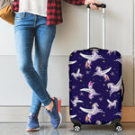 Night Winged Unicorn Pattern Print Luggage Cover GearFrost